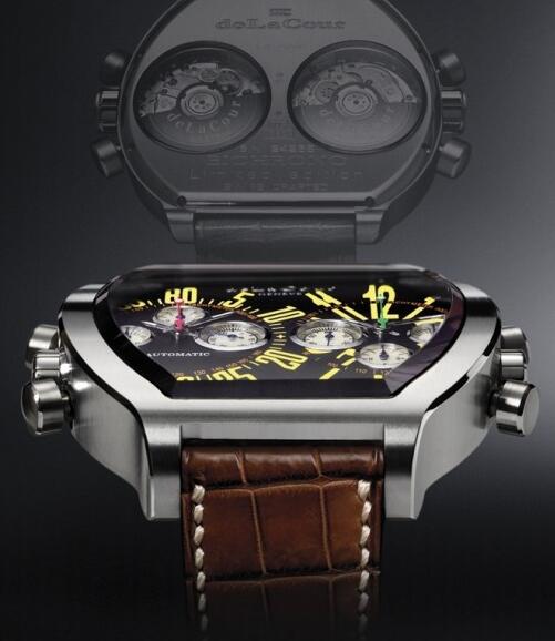 Replica DeLaCour Bichrono SII Yellow Watch Replica DeLaCour Bichrono SII Yellow Watch